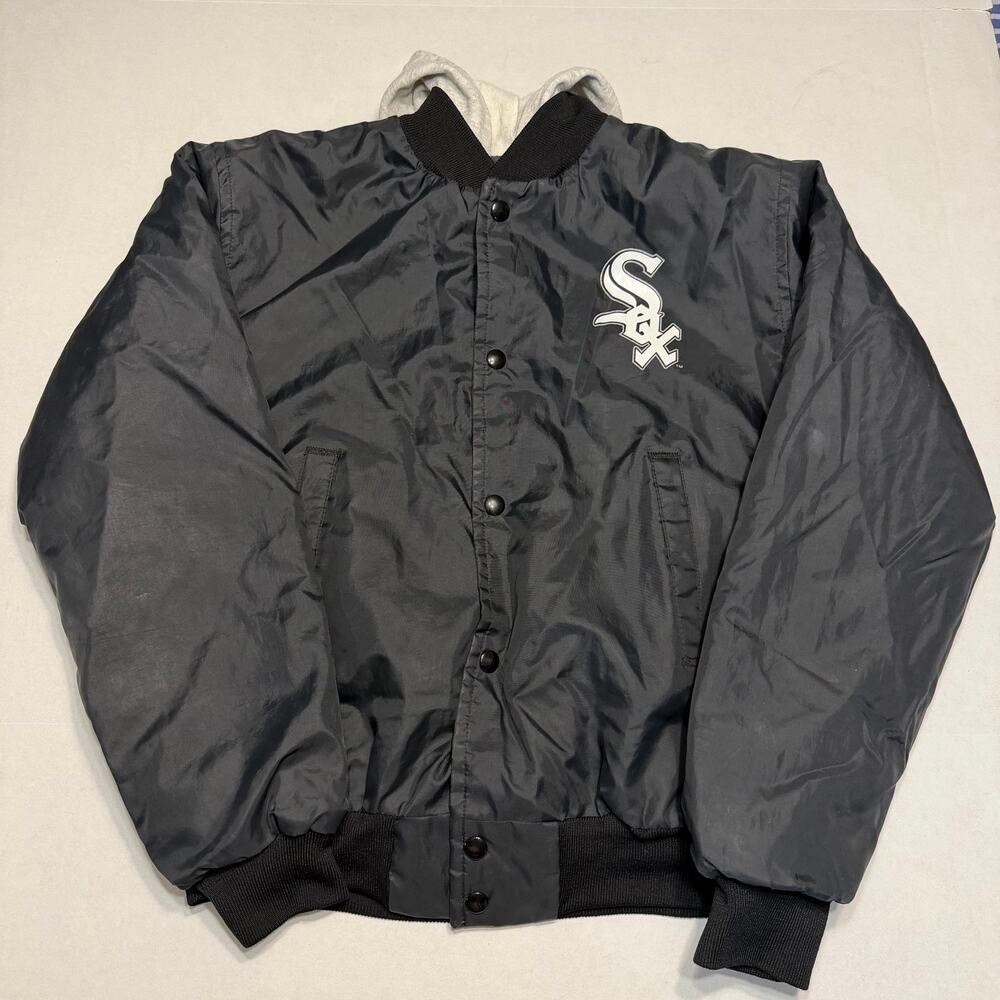 Vintage MLB Chicago White Sox Baseball Chalk Line USA Bomber Jacket Youth 18/20